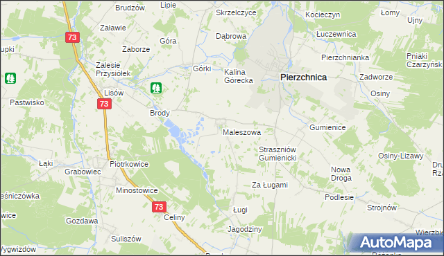 mapa Maleszowa, Maleszowa na mapie Targeo