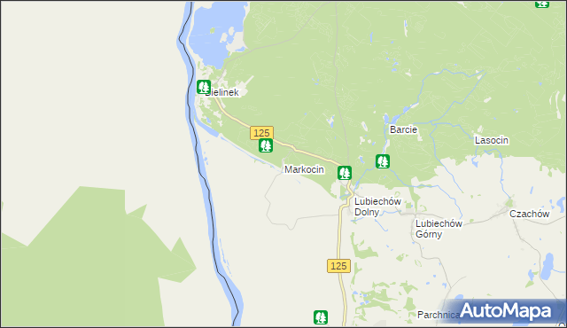 mapa Markocin gmina Cedynia, Markocin gmina Cedynia na mapie Targeo