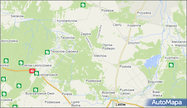 mapa Mełchów, Mełchów na mapie Targeo