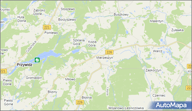 mapa Mierzeszyn, Mierzeszyn na mapie Targeo