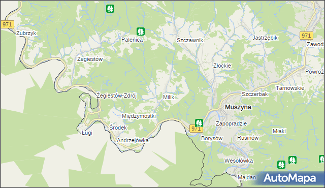 mapa Milik, Milik na mapie Targeo