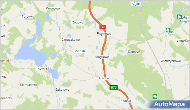 mapa Mogiłowo, Mogiłowo na mapie Targeo