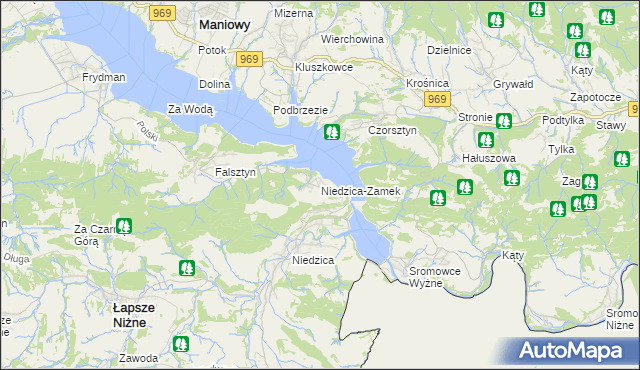 mapa Niedzica-Zamek, Niedzica-Zamek na mapie Targeo