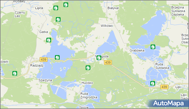 mapa Niezgoda gmina Żmigród, Niezgoda gmina Żmigród na mapie Targeo