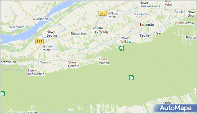 mapa Nowe Polesie, Nowe Polesie na mapie Targeo