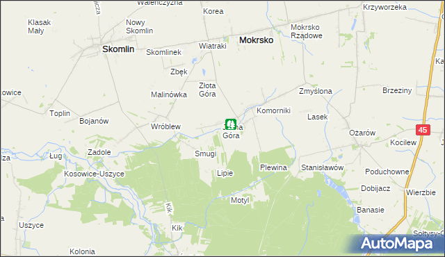 mapa Orzechowiec, Orzechowiec na mapie Targeo