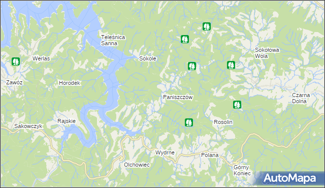 mapa Paniszczów, Paniszczów na mapie Targeo