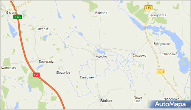 mapa Parsów, Parsów na mapie Targeo