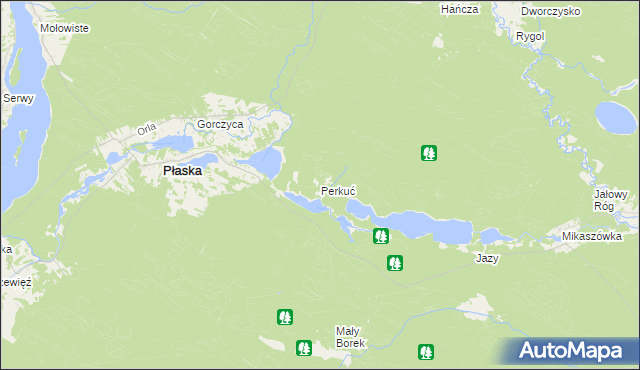 mapa Perkuć, Perkuć na mapie Targeo