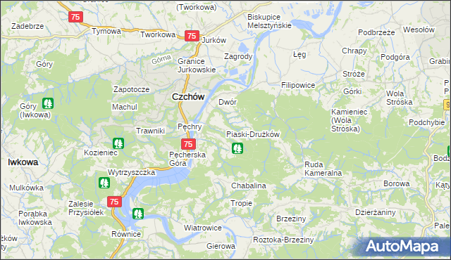 mapa Piaski-Drużków, Piaski-Drużków na mapie Targeo