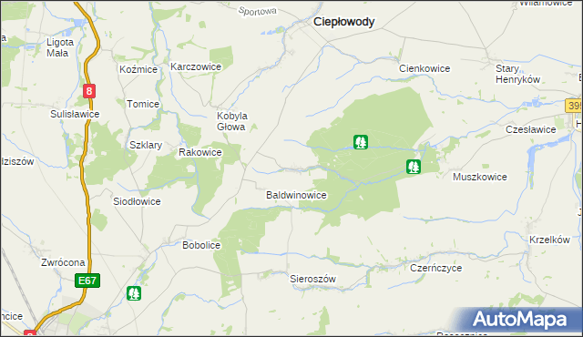 mapa Piotrowice Polskie, Piotrowice Polskie na mapie Targeo