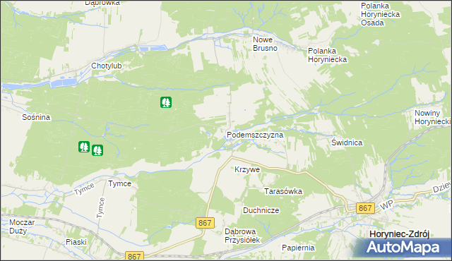 mapa Podemszczyzna, Podemszczyzna na mapie Targeo