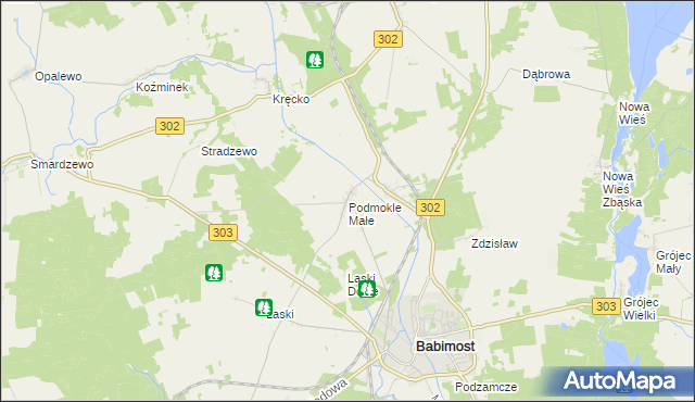 mapa Podmokle Małe, Podmokle Małe na mapie Targeo