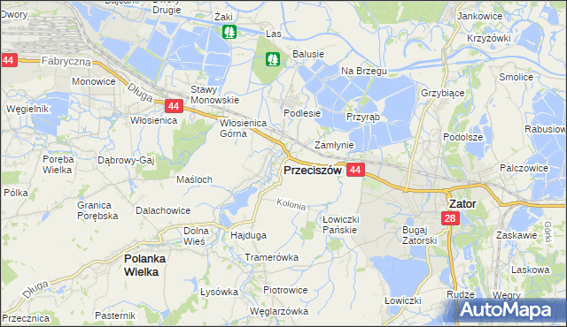 mapa Przeciszów, Przeciszów na mapie Targeo