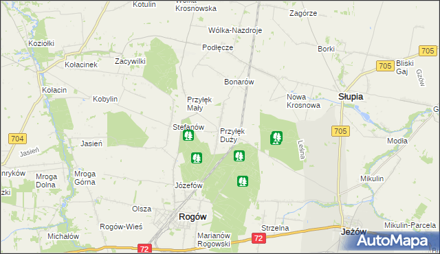 mapa Przyłęk Duży, Przyłęk Duży na mapie Targeo