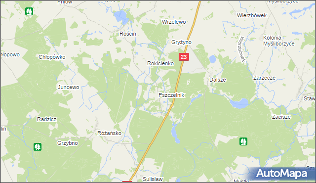 mapa Pszczelnik, Pszczelnik na mapie Targeo