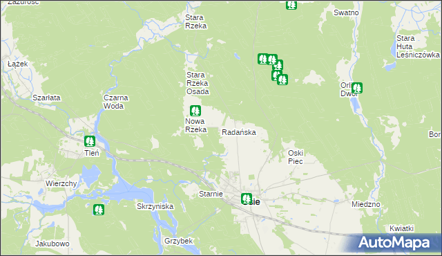 mapa Radańska, Radańska na mapie Targeo