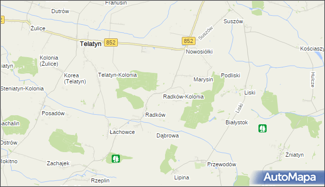 mapa Radków-Kolonia, Radków-Kolonia na mapie Targeo