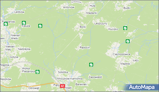 mapa Rędocin, Rędocin na mapie Targeo