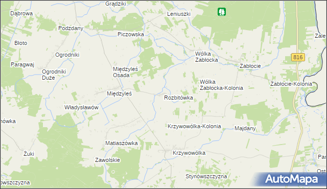 mapa Rozbitówka, Rozbitówka na mapie Targeo