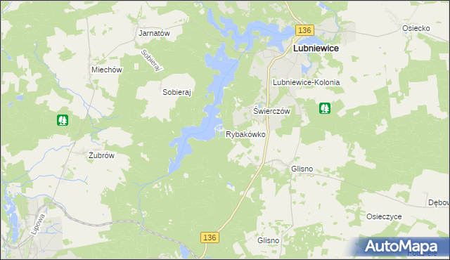 mapa Rybakówko, Rybakówko na mapie Targeo