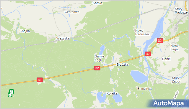 mapa Sarnie Łęgi, Sarnie Łęgi na mapie Targeo