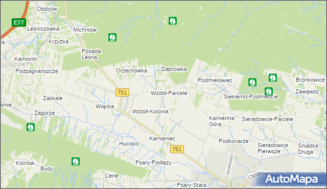 mapa Ściegnia, Ściegnia na mapie Targeo