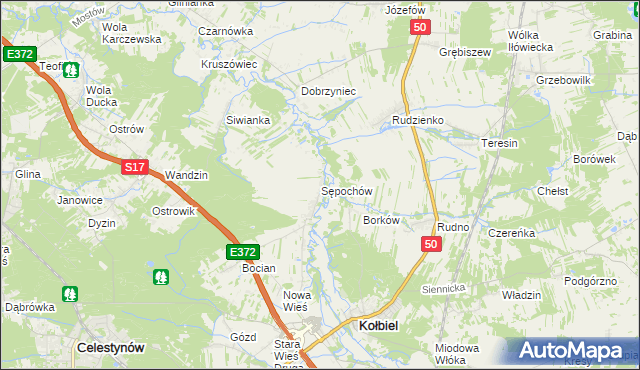 mapa Sępochów, Sępochów na mapie Targeo