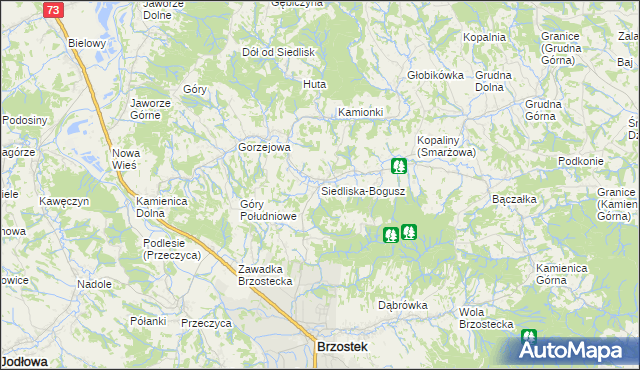 mapa Siedliska-Bogusz, Siedliska-Bogusz na mapie Targeo