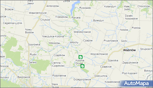 mapa Skały gmina Nowa Słupia, Skały gmina Nowa Słupia na mapie Targeo