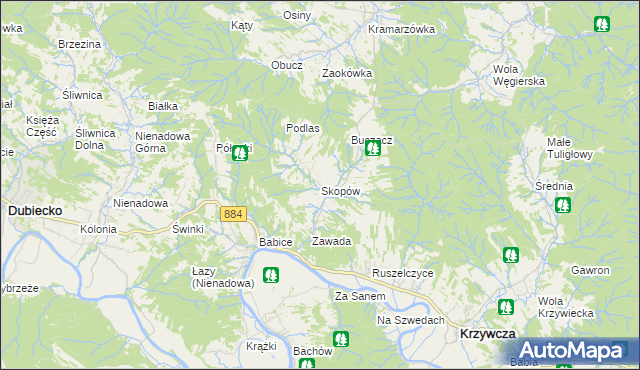 mapa Skopów, Skopów na mapie Targeo