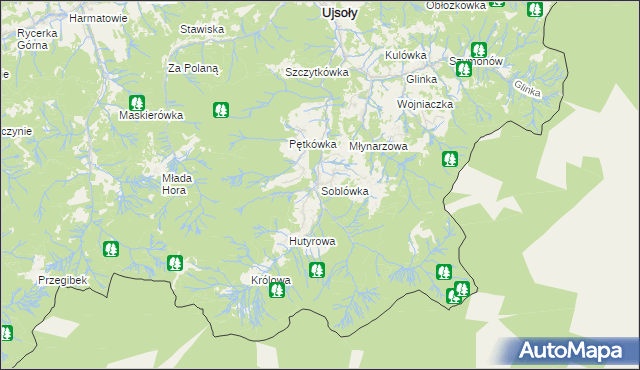 mapa Soblówka, Soblówka na mapie Targeo