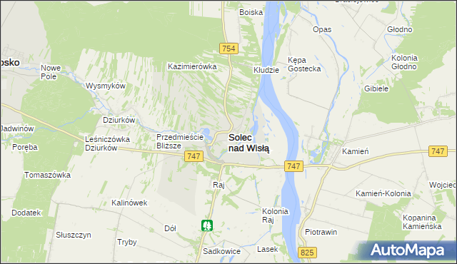 mapa Solec nad Wisłą, Solec nad Wisłą na mapie Targeo