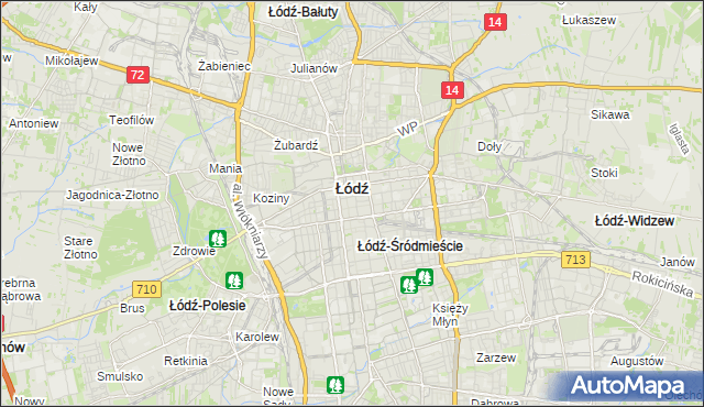 mapa Śródmieście gmina Łódź, Śródmieście gmina Łódź na mapie Targeo