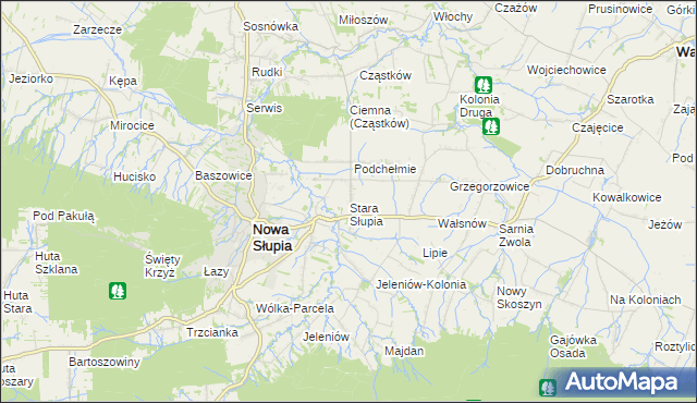 mapa Stara Słupia, Stara Słupia na mapie Targeo