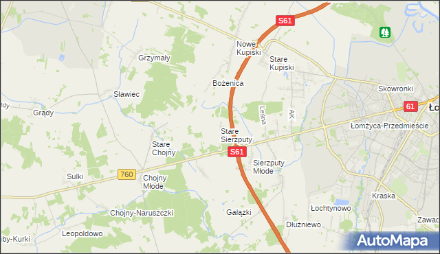 mapa Stare Sierzputy, Stare Sierzputy na mapie Targeo