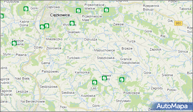 mapa Staszkówka, Staszkówka na mapie Targeo