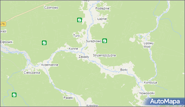 mapa Stryjenszczyzna, Stryjenszczyzna na mapie Targeo