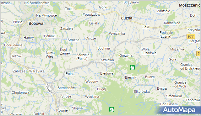 mapa Szalowa, Szalowa na mapie Targeo