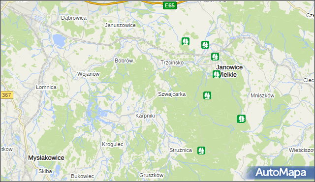 mapa Szwajcarka, Szwajcarka na mapie Targeo