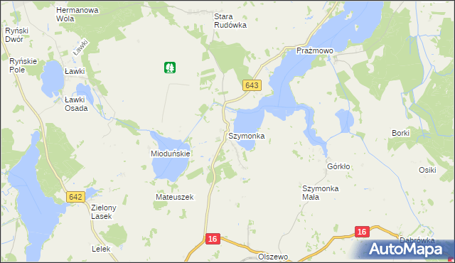 mapa Szymonka, Szymonka na mapie Targeo