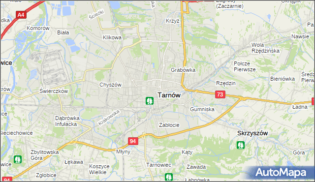 mapa Tarnów, Tarnów na mapie Targeo