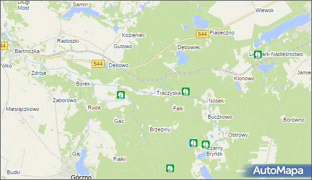mapa Traczyska, Traczyska na mapie Targeo