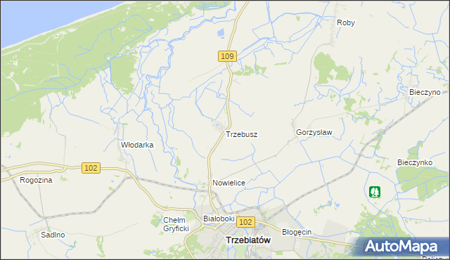 mapa Trzebusz, Trzebusz na mapie Targeo