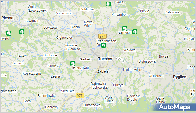 mapa Tuchów, Tuchów na mapie Targeo