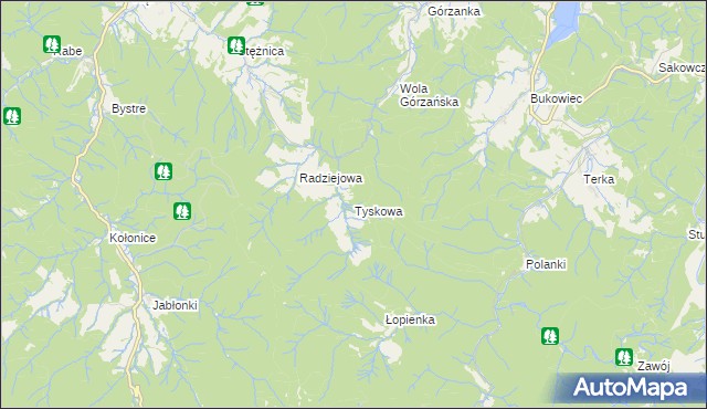 mapa Tyskowa, Tyskowa na mapie Targeo