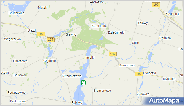 mapa Waliszewo gmina Kłecko, Waliszewo gmina Kłecko na mapie Targeo