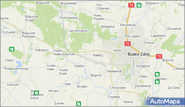 mapa Wełecz, Wełecz na mapie Targeo