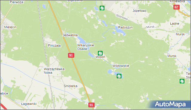 mapa Widoń, Widoń na mapie Targeo