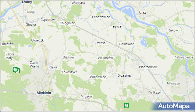 mapa Wilkostów, Wilkostów na mapie Targeo